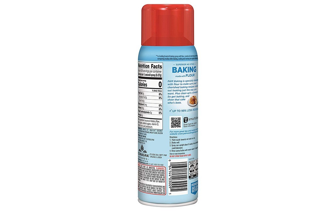 Pam Happy Baking No-Stick Cooking Spray with Flour   Bottle  141 grams